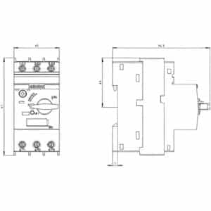 کلید حرارتی زیمنس مدل 3RV6011-1CA10 رنج 1.6 تا 2.5