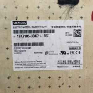 سروو موتور زیمنس مدل 1FK7105-3BC71-1RG1 7.7KW | Siemens Servo Motor