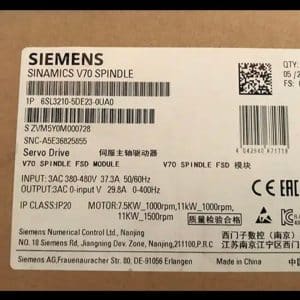 سروو درایو Siemens SINAMICS V70 مدل:6SL3210-5DE23-0UA0